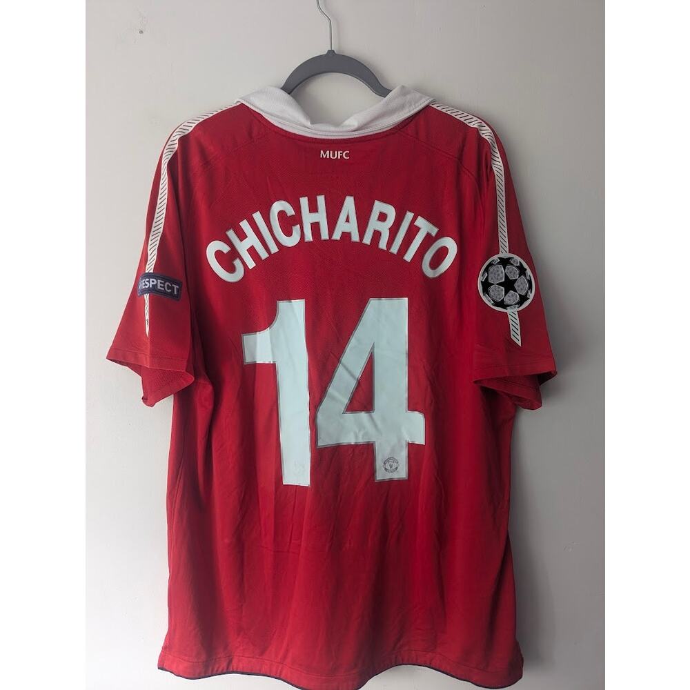 Man United Chicharito 2010/11 Home Jersey XL UCL Fully Patched